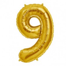 BALLOON NUMBER 9 GOLD 32