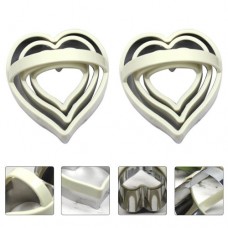 COOKIE CUTTER HEART STEEL  3PC