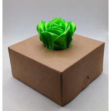 RIBBON SATIN ROSES LIME GREEN 40MM
