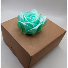 RIBBON SATIN ROSES MINT GREEN 40MM