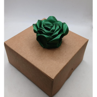 RIBBON SATIN ROSES EMERALD GREEN 40MM