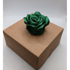 RIBBON SATIN ROSES EMERALD GREEN 40MM