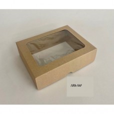 BOX BISCUIT KRAFT WINDOW 180x140*50MM