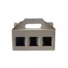 BOX 3 JAR CARRIER WHITE