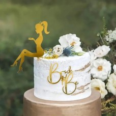 C/TOPPER BRIDE TO BE WITH GIRL GOLD