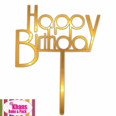 C/TOPPER HBD PRINT GOLD STICK