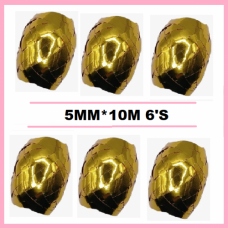 RIBBON EGGS 5MM*10M GOLD 6'S