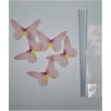 BUTTERFLIES PAPER THIN PINK 5PC