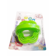 COOKIE CUTTER FLOWER PLASTIC 4PC