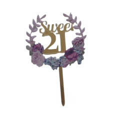 C/TOPPER SWEET 21 GOLD & PINK
