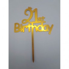 C/TOPPER 21ST BIRTHDAY GOLD