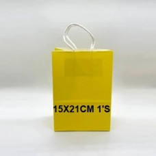 GIFT BAG SMALL MUSTARD 15X21CM 1'S