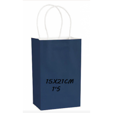 GIFT BAG SMALL NAVY 15X21CM 1'S