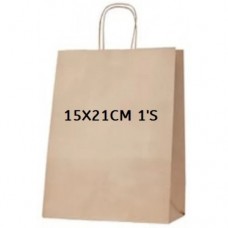 GIFT BAG SMALL WHITE 15X21CM 1'S