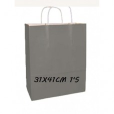 GIFT BAG XL GREY 31X41CM 1'S