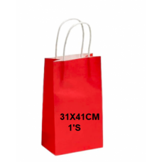 GIFT BAG XL RED 31X41CM 1'S