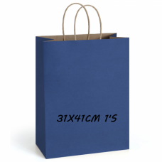 GIFT BAG XL NAVY 31X41CM 1'S