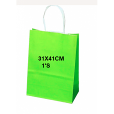GIFT BAG XL LIME GREEN 31X41CM 1'S