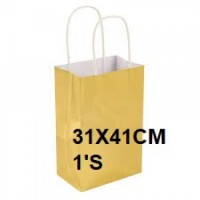 GIFT BAG XL GOLD 31X41CM 1'S GIFT BAG XL GOLD 31X41CM 1'S