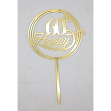 C/TOPPER 60th HAPPY ROUND GOLD