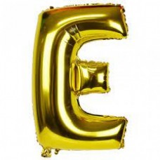 BALLOON ALPHABET E GOLD 16