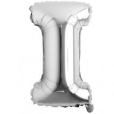 BALLOON ALPHABET I SILVER 16