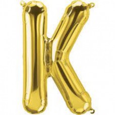 BALLOON ALPHABET K GOLD 16