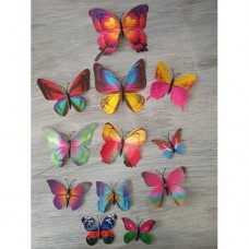 BUTTERFLIES PAPER COLOURFUL 3D 12'S