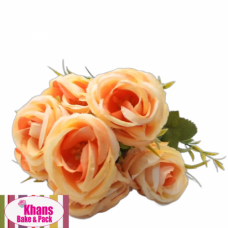 ROSES BUNCH ARTIFICIAL ORANGE