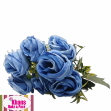 ROSES BUNCH ARTIFICIAL BLUE
