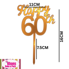 C/TOPPER HAPPY 60TH GOLD TID