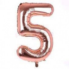 BALLOON FOIL NUM 5 R/GOLD 32