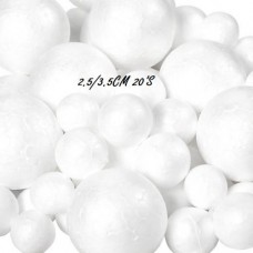 STYROFOAM BALLS 2.5/3.5CM 20'S