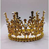 CROWN GOLD + PEARLS 7.5x11CM
