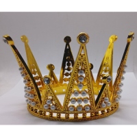 CROWN GOLD KING + PEARLS 8.5x11CM