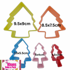 COOKIE CUTTER PLASTIC XMAS TREES 5'S
