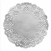 DOILIES ROUND SILVER 290MM