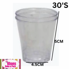 TOT GLASSES CLEAR 45ML 30PCS