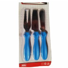 CAKE KNIVE SET 3PC WITH FORK