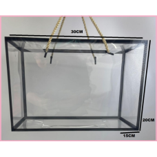 BOX CLEAR BLACK OUTLINE 30*15*20CM