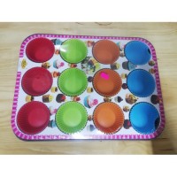 BAKING PAN MUFFIN + SILICONE INSERT 12'S BAKING PAN MUFFIN + SILICONE INSERT 12'S