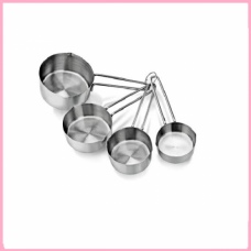 MEASURING CUP 4PCS STEEL 60 TO 250ML