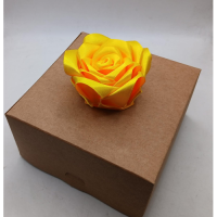 RIBBON SATIN ROSES ORANGE 40MM