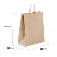 BROWN BAG-TWINE HANDLE LARGE 1'S 45*32CM