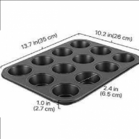 BAKING PAN MUFFIN TRAY 7CM 12'S BAKING PAN MUFFIN TRAY 7CM 12'S