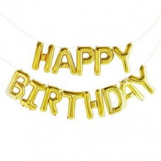 BALLOON FOIL H/BIRTHDAY GOLD SET