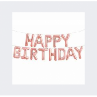 BALLOON FOIL H/BIRTHDAY R-GOLD SET 17