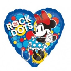 BALLOON MINNIE MOUSE HEART ROCK DOT