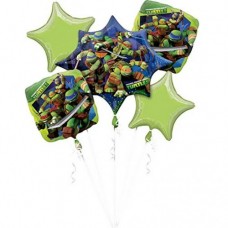 BALLOON NINJA TURTLES BOUQUET 5PC
