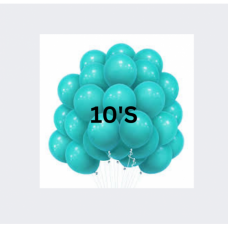 BALLOON PLAIN TEAL 10'S